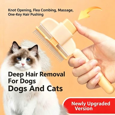 Self Cleaning Pet Grooming Brush – Removes Loose Fur in Seconds